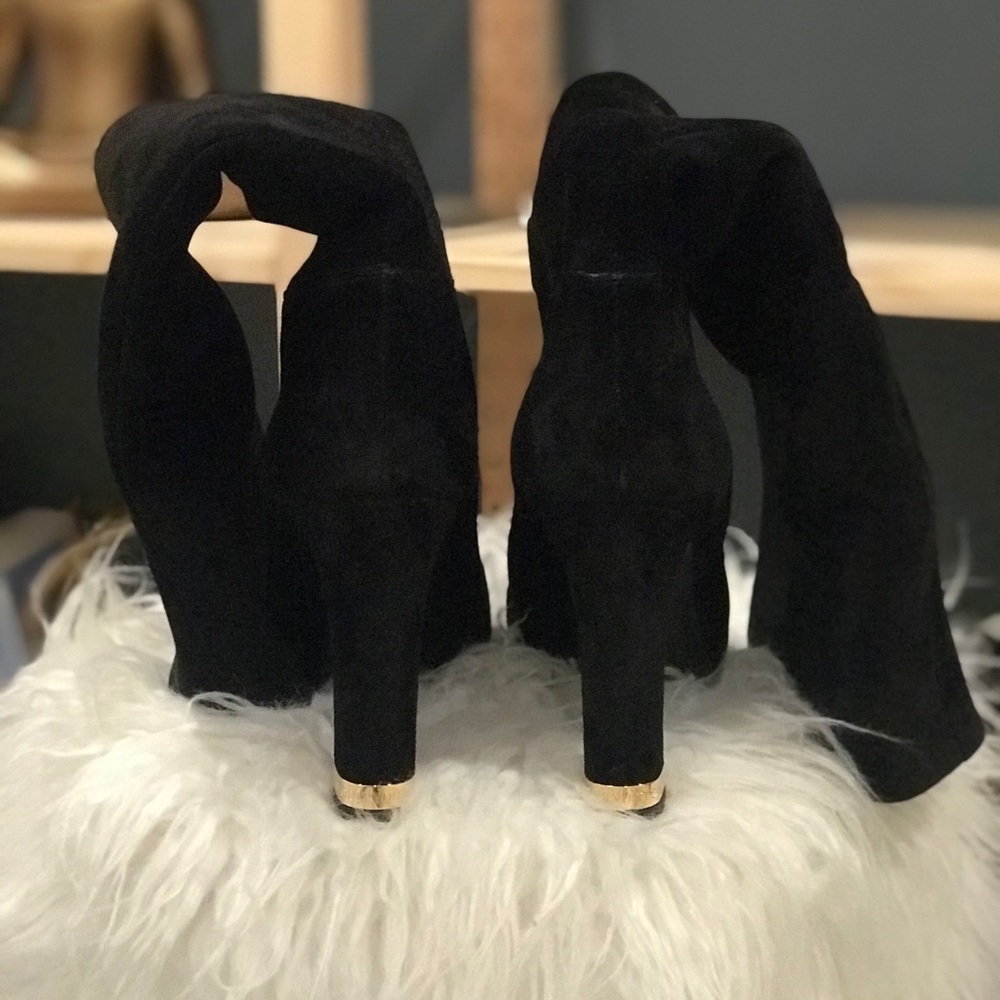 Louis Vuitton Black Monogram Knee boots